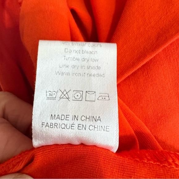 Women’s Reddish Orange Wrapped Summer Elastic Tube Top - Picture 6 of 6